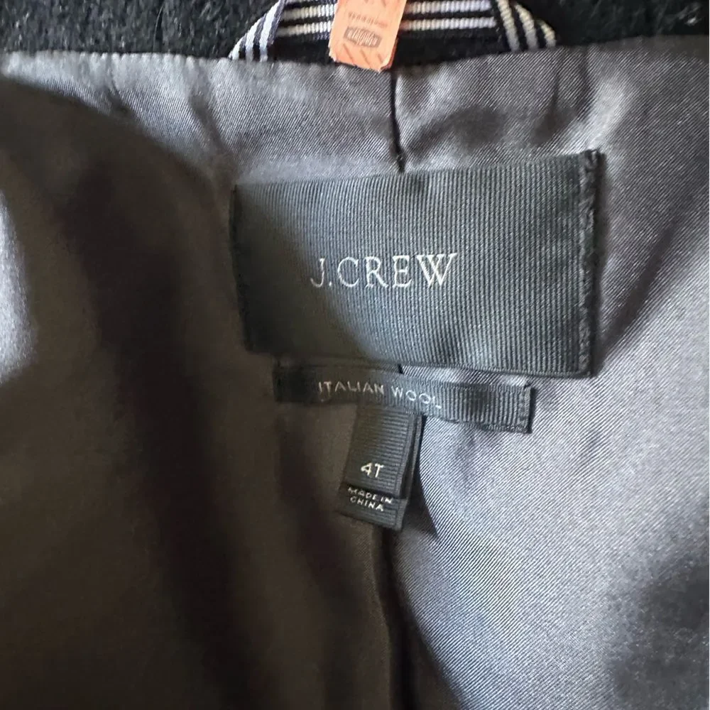 J. Crew Chateau Italian Stadium Cloth Nello Gori Wool Coat
